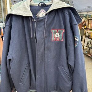 Disney Navy and Tan Jacket with Logo Patch
